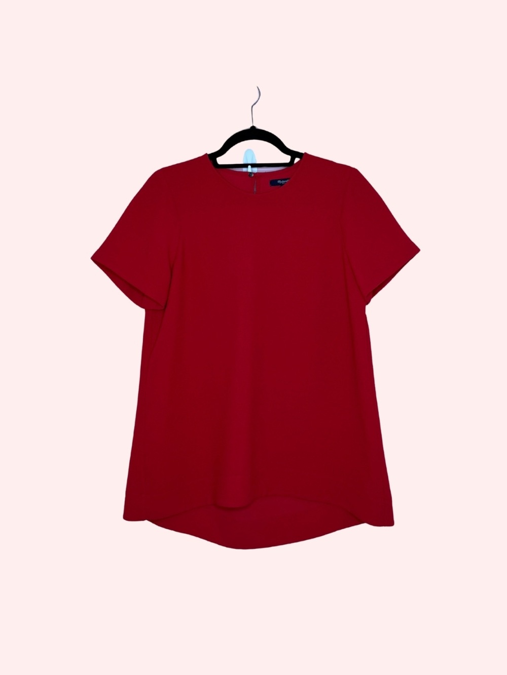 Madewell Red Short-Sleeve Crewneck Top